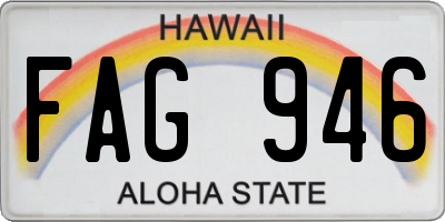 HI license plate FAG946