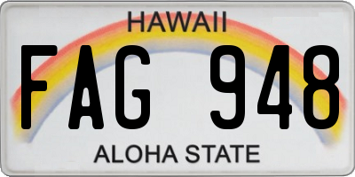 HI license plate FAG948