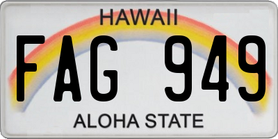 HI license plate FAG949