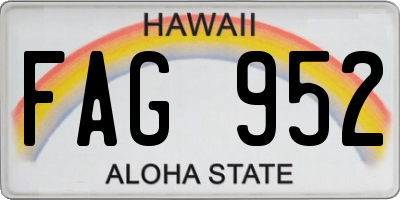HI license plate FAG952