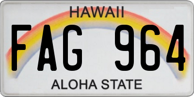 HI license plate FAG964