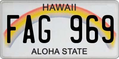 HI license plate FAG969