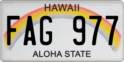 HI license plate FAG977