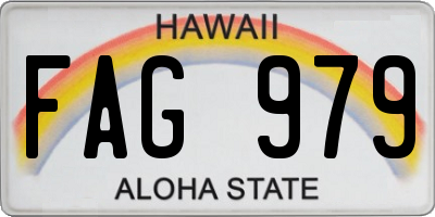 HI license plate FAG979