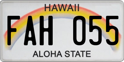 HI license plate FAH055