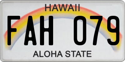 HI license plate FAH079