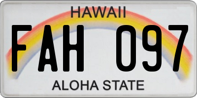 HI license plate FAH097