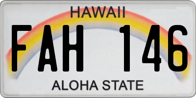 HI license plate FAH146