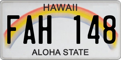 HI license plate FAH148
