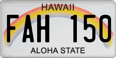 HI license plate FAH150