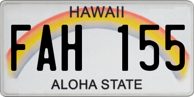 HI license plate FAH155