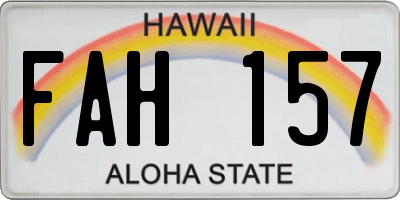 HI license plate FAH157