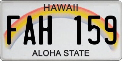 HI license plate FAH159