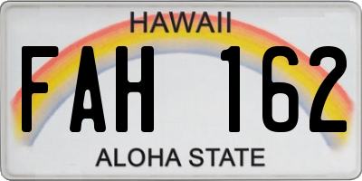 HI license plate FAH162