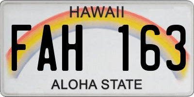 HI license plate FAH163