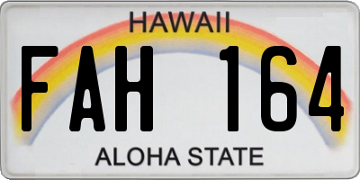 HI license plate FAH164