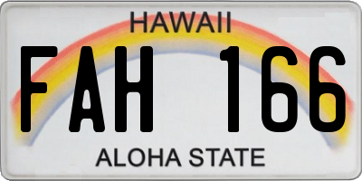 HI license plate FAH166