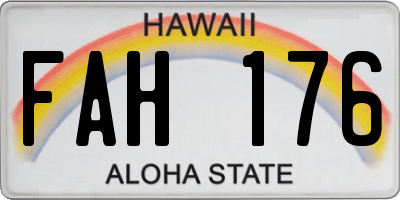 HI license plate FAH176