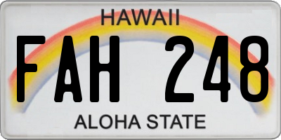 HI license plate FAH248