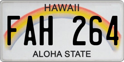 HI license plate FAH264