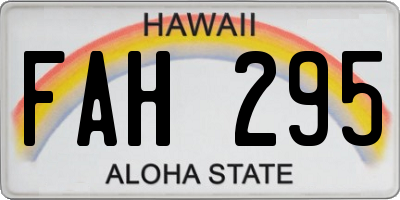 HI license plate FAH295