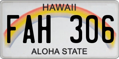 HI license plate FAH306