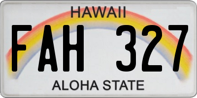 HI license plate FAH327