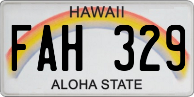 HI license plate FAH329