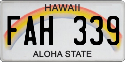 HI license plate FAH339