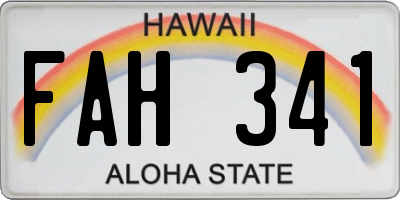 HI license plate FAH341