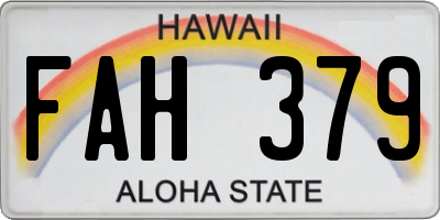 HI license plate FAH379