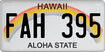 HI license plate FAH395