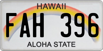 HI license plate FAH396