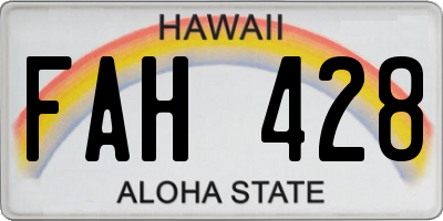 HI license plate FAH428
