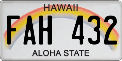 HI license plate FAH432