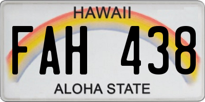 HI license plate FAH438