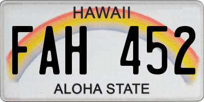 HI license plate FAH452