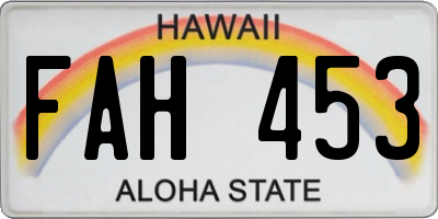 HI license plate FAH453