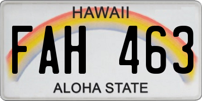 HI license plate FAH463