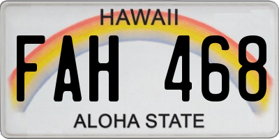 HI license plate FAH468