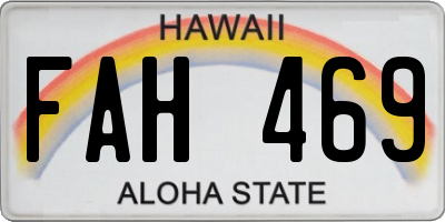 HI license plate FAH469