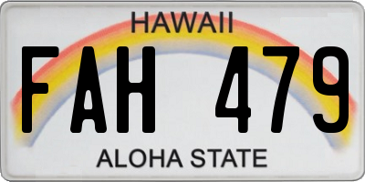 HI license plate FAH479