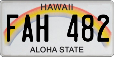 HI license plate FAH482