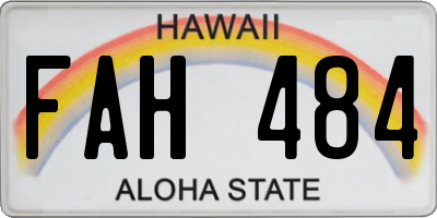 HI license plate FAH484