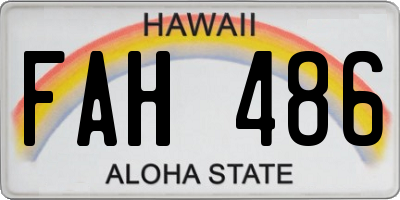 HI license plate FAH486