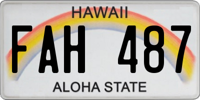 HI license plate FAH487