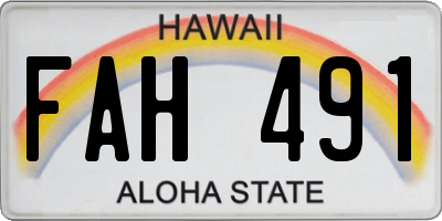 HI license plate FAH491