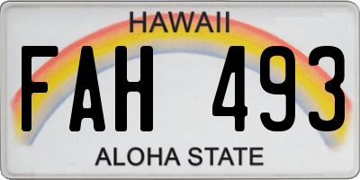 HI license plate FAH493