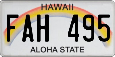 HI license plate FAH495