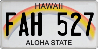 HI license plate FAH527